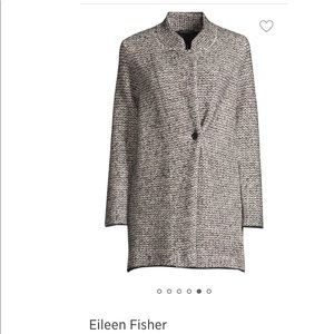 EILEEN FISHER LONG NOTCH COAT